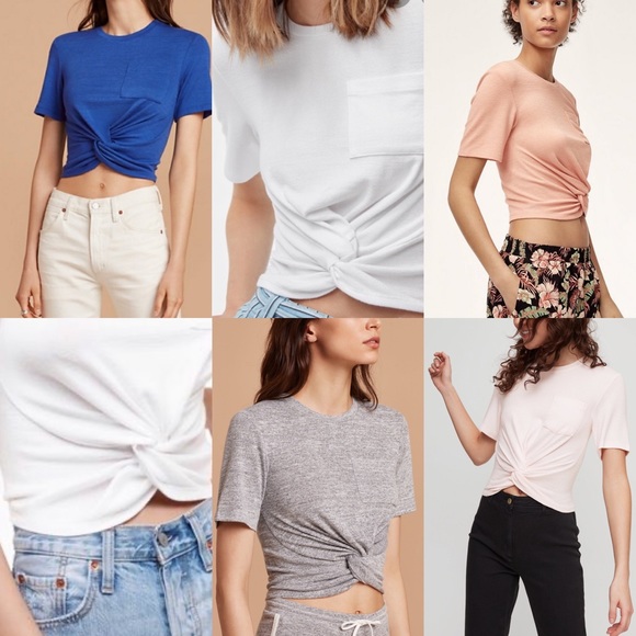 Wilfred Free Aritzia Subah T-shirt L Morange Punch - Picture 2 of 6